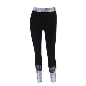 Leggings mit schwarz-grauem Marmormuster